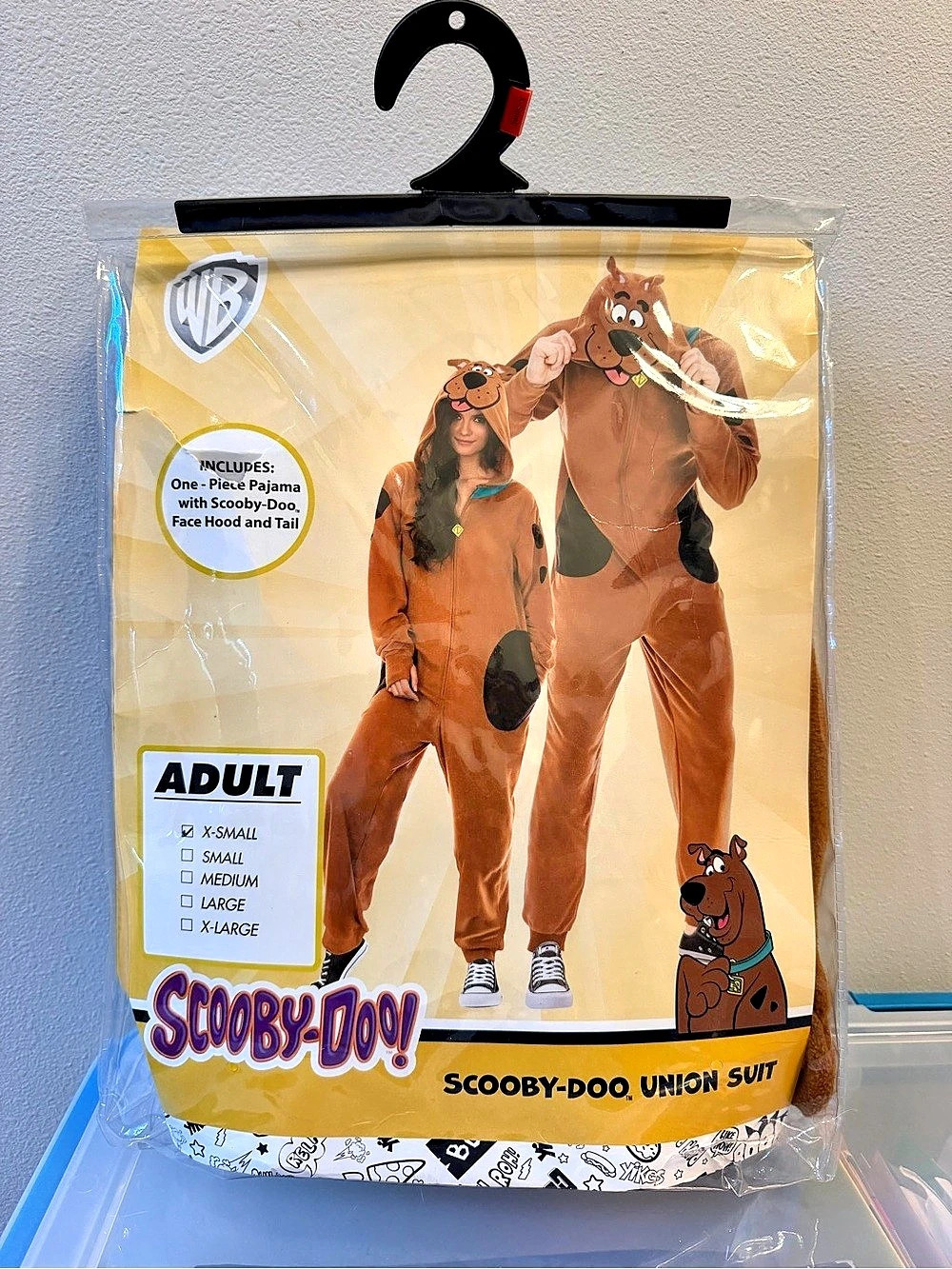 Warner Bros. Scooby-Doo! Union Suit. Brown & Yellow Small